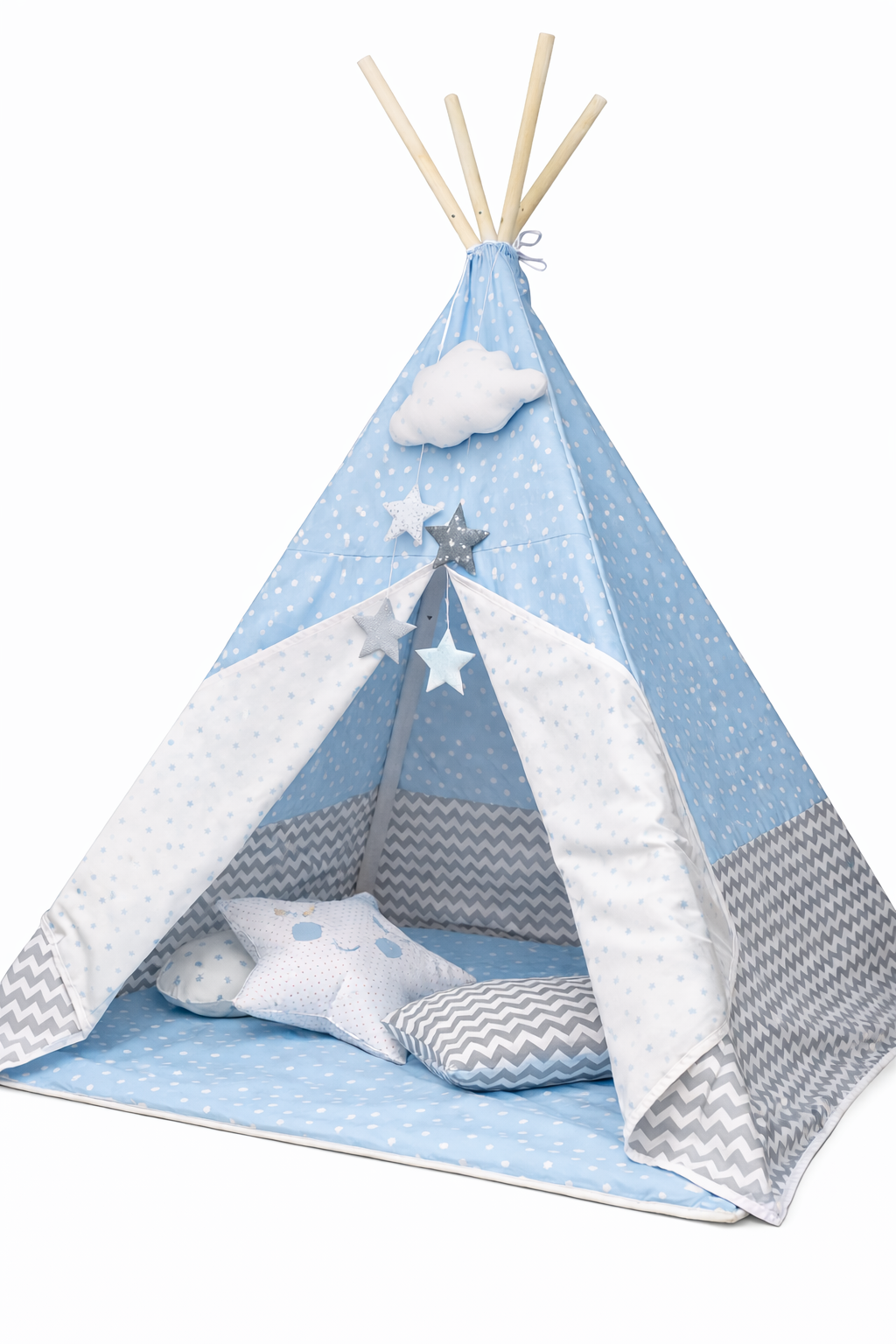 ChatGPT Image 12 Φεβ 2026, 11_31_17 π.μ. Baby Star Αστεράκια Blue Παιδική Σκηνή Ινδιάνικη - Image 1