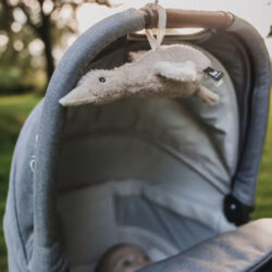 Flow Υφασμάτινη χήνα Liva με λευκούς ήχους για καρότσι μπεζ απαλό - Image 3