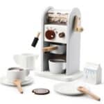 Eli Neli Montessori Coffee Machine Ξύλινη Παιδική Mηχανή Kαφέ με Kόκκους – γκρι