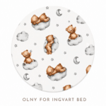 Ingvart Μικρό σεντόνι Smart Bed 9 in 1 Αρκουδάκι σε Συννεφάκι