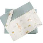 Baby Oliver Σεντόνι Λίκνου 2τ Μπλέ Des.