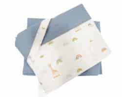 Σεντόνια Λίκνου Σετ 2τ -75x110-100% Βαμβάκι Design 501 Sophie La Girafe