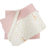 Baby Oliver Σεντόνι Λίκνου 2τ Ροζ Des.