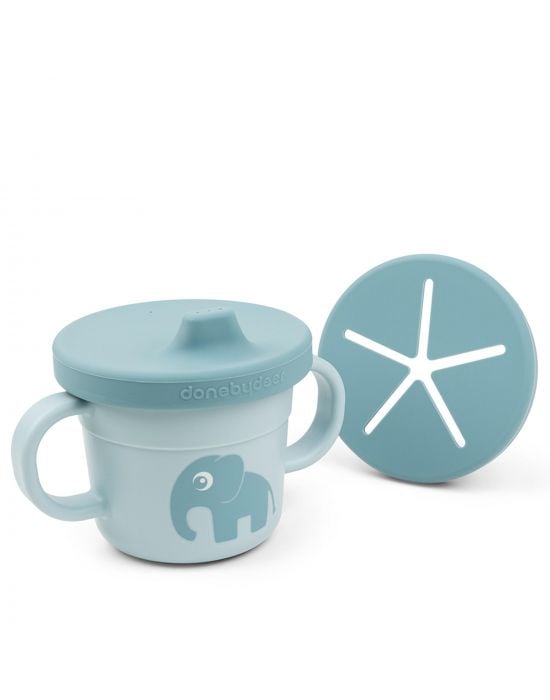 Done By Deer1 Done By Deer Παιδικό Ποτήρι Με Λάβες+Στόμιο Elphee Blue - Image 1