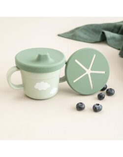 Done By Deer Παιδικό Ποτήρι Με Λάβες+Στόμιο Croco Green - Image 2