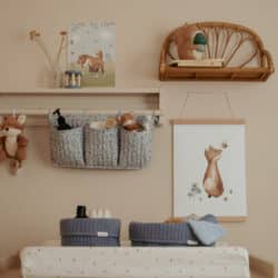 Little Dutch Καλάθι αλλαξιέρας πλεκτό μικρό Pure Denim Blue - Image 4