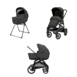 Inglesina Σύστημα μεταφοράς Aptica XT Duo χρώμα Magnet Grey με σκελετό Negro