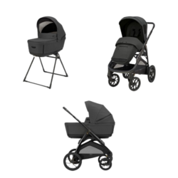 Inglesina Σύστημα μεταφοράς Aptica XT Duo χρώμα Magnet Grey με σκελετό Negro