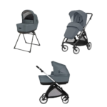 Inglesina Σύστημα μεταφοράς Electa Duo χρώμα Union Grey με σκελετό Silver Black