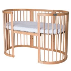 Ingvart Κούνια μωρού Oval Smart Bed 9 in 1 Φυσικό Ξύλο - Image 3
