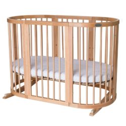 Ingvart Κούνια μωρού Oval Smart Bed 9 in 1 Φυσικό Ξύλο - Image 4