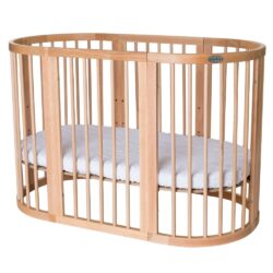 Ingvart Κούνια μωρού Oval Smart Bed 9 in 1 Φυσικό Ξύλο - Image 6