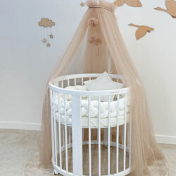 Ingvart Κουνουπιέρα Τούλι Με Pom Pom – Cappuccino - Image 2