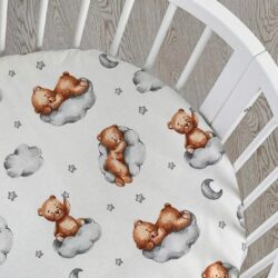 Ingvart Μικρό σεντόνι Smart Bed 9 in 1 Αρκουδάκι σε Συννεφάκι