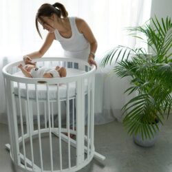 Ingvart Κούνια μωρού Round Smart Bed 9 in 1 Λευκο - Image 15