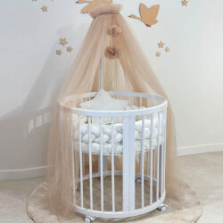 Ingvart Κουνουπιέρα Τούλι Με Pom Pom – Cappuccino - Image 5