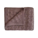 Mushie Κουβέρτα Πλεκτή Μωρό Blanket Honeycomb Beige
