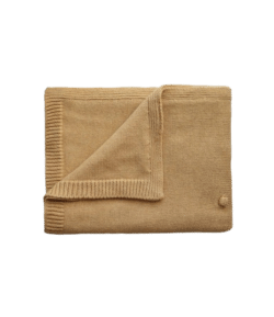 Mushie Κουβέρτα Πλεκτή Μωρό Blanket Textured Dots Mustard Melange
