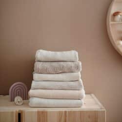 Mushie Κουβέρτα Πλεκτή Μωρό Blanket Ribbed Beige Melange - Image 2