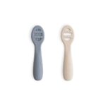 Mushie Σετ 2 Εκπαιδευτικά Κουταλάκια Σιλικόνης Tradewinds/Shifting Sand - 2 Pack