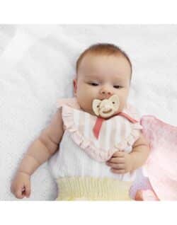 Elodie Βρεφική Πιπίλα Σιλικόνης Binky Bow Oat White +3M - Image 2