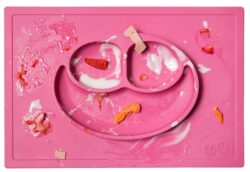 Ezpz Εκπαιδευτικό πιάτο 24+ μηνών Happy Mat - Pink - Image 3