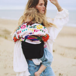 Wildride Μάρσιπος αγκαλιάς για νήπια Black linen - Image 4