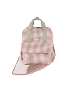 Walking Mum Τσάντα Αλλαξιέρα Backpack I love Vichy Pink
