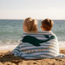 Little Dutch Πετσέτα θαλάσσης Seashells and Stripes Surf Blue - Image 2
