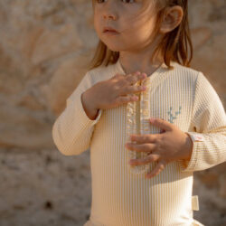 Little Dutch Ολόσωμο μακρυμάνικο μαγιό για κορίτσια Ocean Treasures Yellow Little 1-2 ετών - Image 4