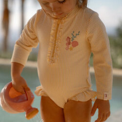 Little Dutch Ολόσωμο μακρυμάνικο μαγιό για κορίτσια Ocean Treasures Yellow Little 1-2 ετών - Image 3