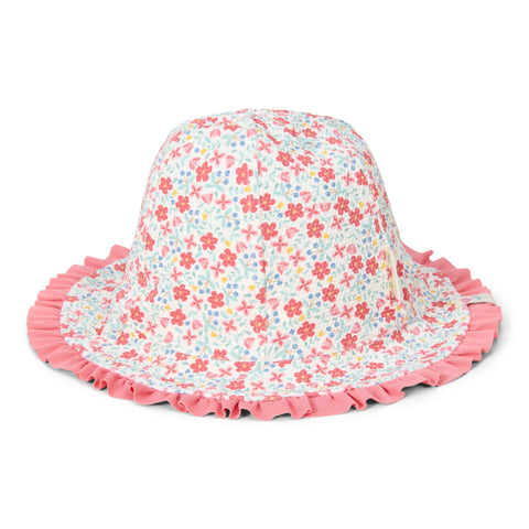 little dutch4 Little Dutch Παιδικό καπέλο ήλιου διπλής όψης Sunny Flowers Multi-colour Νο3 2-4 ετών - Image 1