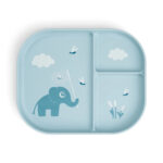 Done By Deer Δίσκος από πλαστικό με χωρίσματα elphee blue