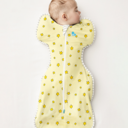 Υπνόσακος LoveToDream Swaddle UP Original 0.2tog  3.5-6kg – Small Yellow Superstars Limited Edition - Image 2