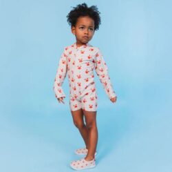 Swim Essentials Ολόσωμο μαγιό με προστασία UPF50+ και μακριά μανίκια "Oh Crab" 1-2  Ετών - Image 6