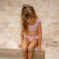 Little Dutch Παιδικό σετ μπικίνι με βολάν Sunny Flowers Blush 2-4 Ετών - Image 3