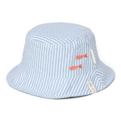 Little Dutch Παιδικό καπέλο ήλιου διπλής όψης Stripes Ocean Blue  Νο2 1-2-ετώv