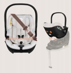 Lionelo Moxie i-Size set κάθισμα αυτοκινήτου 40-87cm & περιστρεφόμενη βάση isofix Black Carbon - Image 3