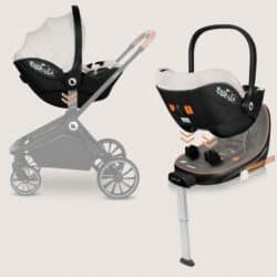 Lionelo Moxie i-Size set κάθισμα αυτοκινήτου 40-87cm & περιστρεφόμενη βάση isofix Black Carbon - Image 7
