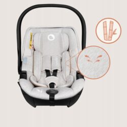 Lionelo Moxie i-Size set κάθισμα αυτοκινήτου 40-87cm & περιστρεφόμενη βάση isofix Black Carbon - Image 8