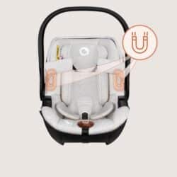 Lionelo Moxie i-Size set κάθισμα αυτοκινήτου 40-87cm & περιστρεφόμενη βάση isofix Black Carbon - Image 9
