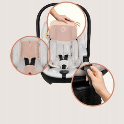 Lionelo Moxie i-Size set κάθισμα αυτοκινήτου 40-87cm & περιστρεφόμενη βάση isofix Black Carbon - Image 10