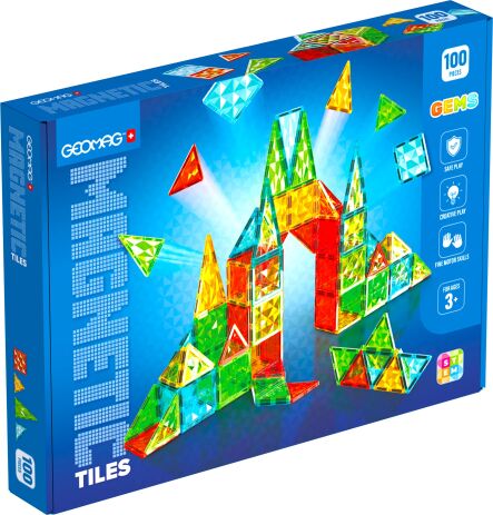 SWEETBABY-INGVART1 (12) Geomag Μαγνητικό Παιχνίδι Tiles Gems 100pcs - Image 1
