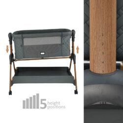  Bebe Stars Λίκνο Serenity 2 in 1 Smoked Grey 846-186 - Image 8