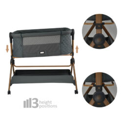  Bebe Stars Λίκνο Serenity 2 in 1 Smoked Grey 846-186 - Image 2