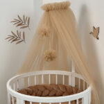 Ingvart Κουνουπιέρα Τούλι Με Pom Pom – Caramel