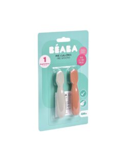 Béaba Κουτάλι Σιλικόνης εκπαιδευτικό 2 τεμ Terracotta/velvet grey - Image 8