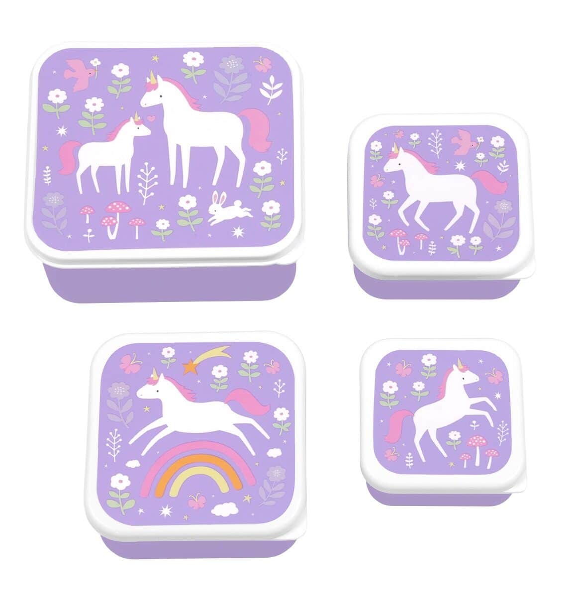 fresk2 A Little Lovely Company Δοχείο φαγητού Lunch box - Unicorn Dreams - Image 1