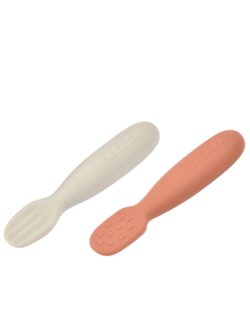 Béaba Κουτάλι Σιλικόνης εκπαιδευτικό 2 τεμ Terracotta/velvet grey - Image 2