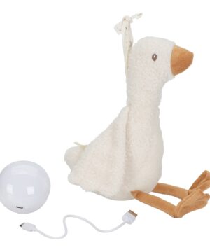 Little Dutch Υφασμάτινη χήνα με φωτισμό, λευκούς ήχους & μουσική - επαναφορτιζόμενη